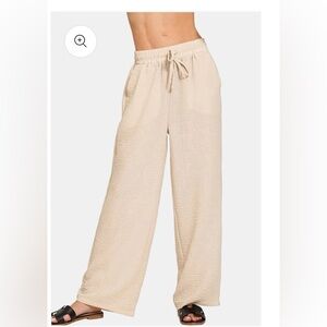 Zenana Outfitters Blue Drawstring Pants NWOT